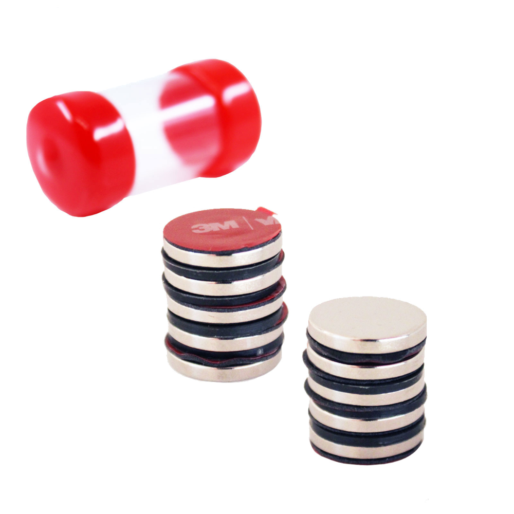 Power magnets, Disc 20x3 mm w/glue, 10 pack
