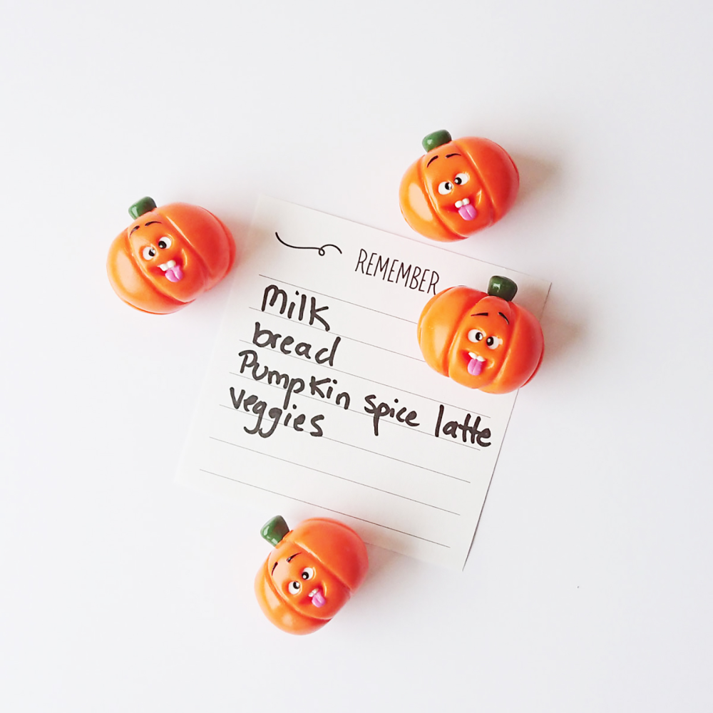 Pumpkin Magnets, 4-pack - fridge magnets