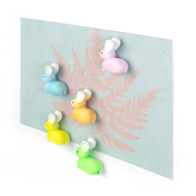 Rabbits 5 pack, fridge magnets
