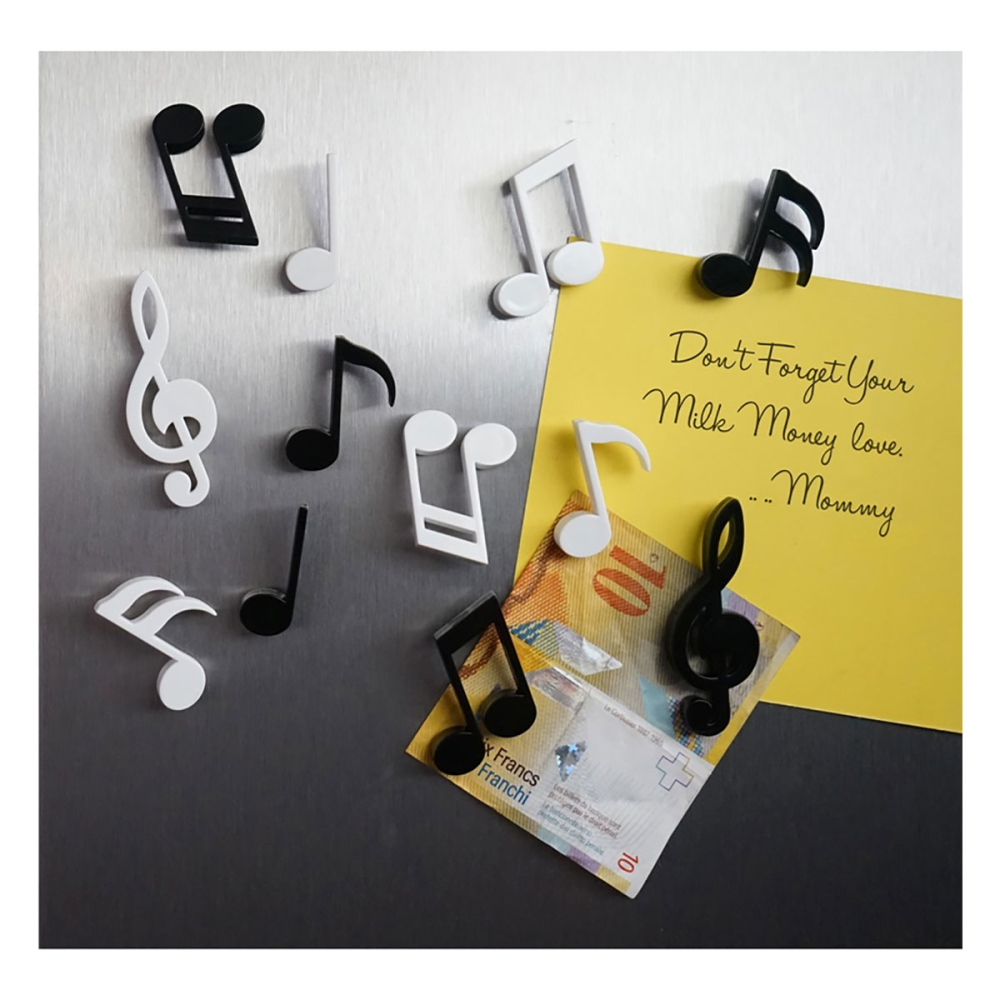 NOTES white 6 pack, fridge magnets