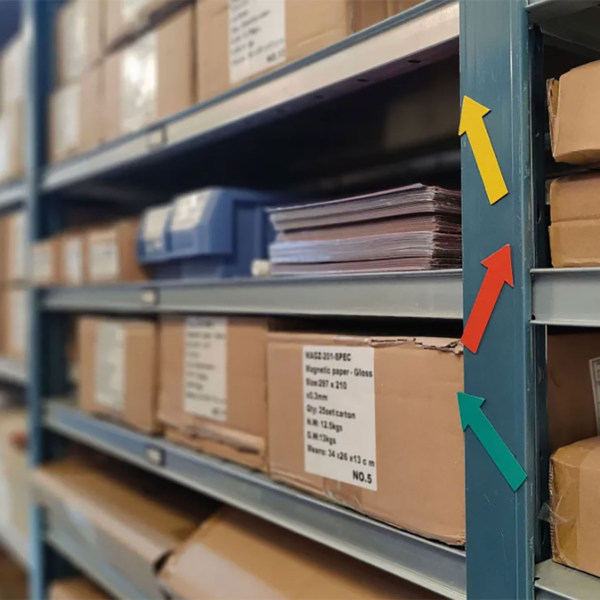 Colored arrows MIX 7x3 cm. (3-pack) - magnetic foil