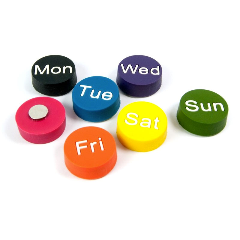 Weekday Magnets, 7 pack
