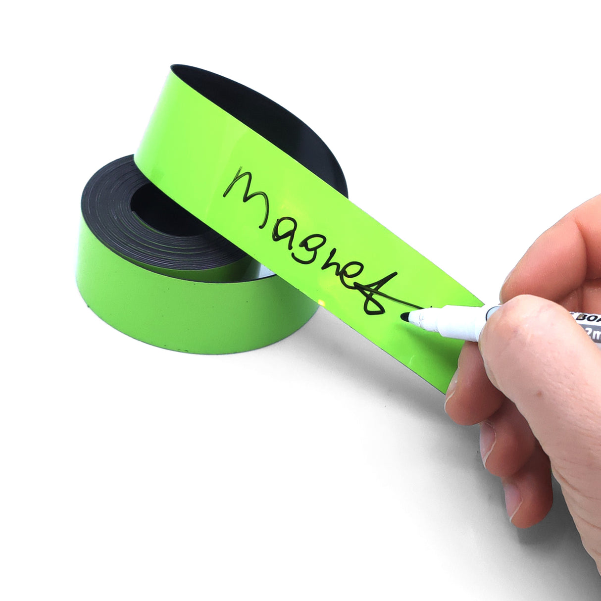 Magnetic foil w. writable surface, 30 mm (3 metres) - Green