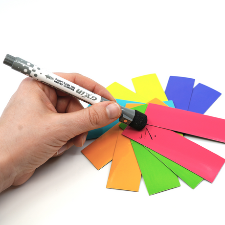 MagNotes 12-pack 10x3 cm. w/ boardmarker