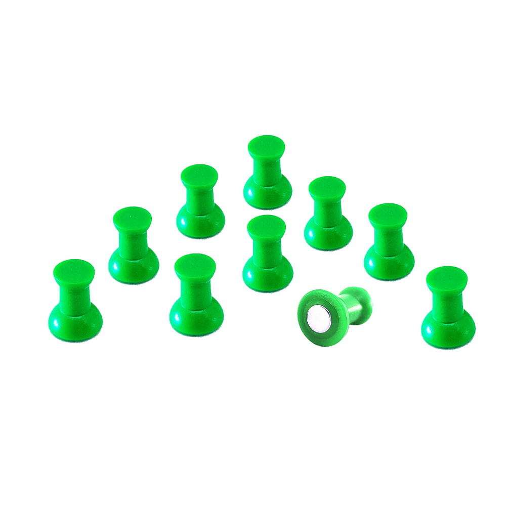 PIN magnets, green 10 pack - fridge magnets