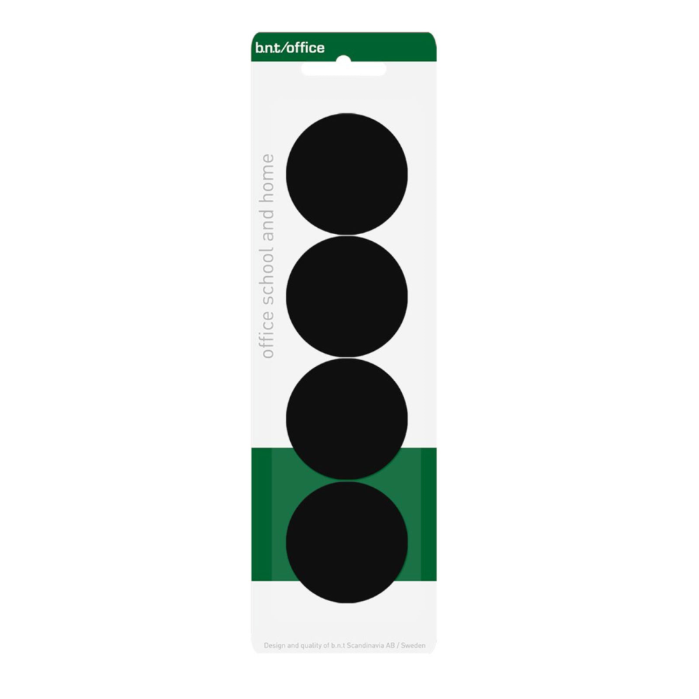 BNT Office magnet, Black Ø40 mm. (4-pack)