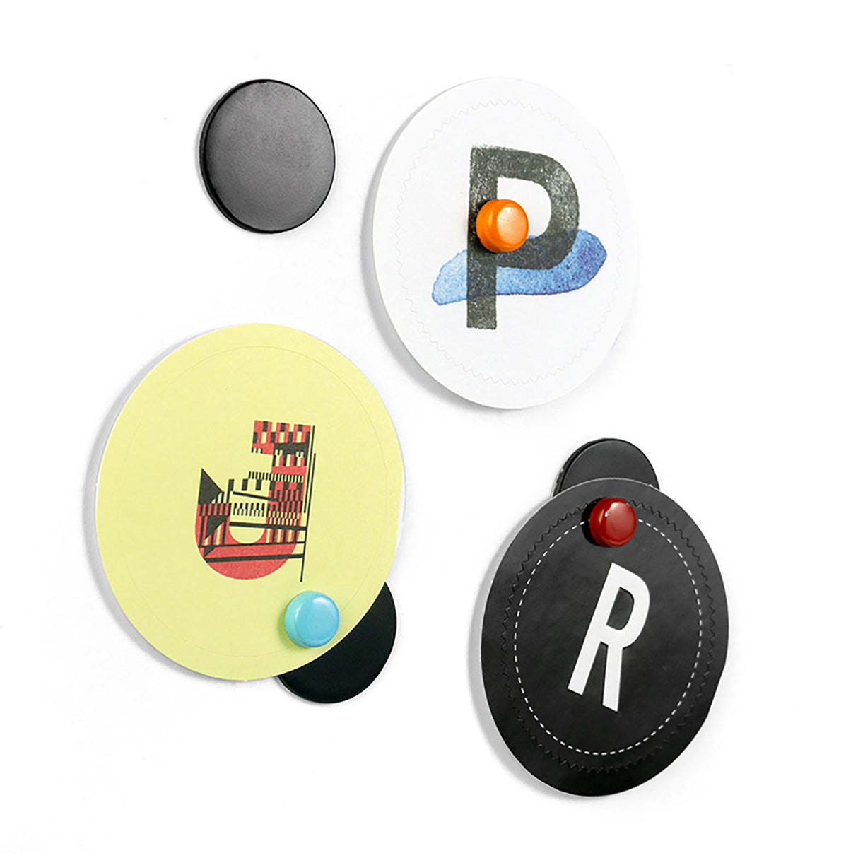 Round metal boards "FLEX DOT" mini, Black (28-pack)