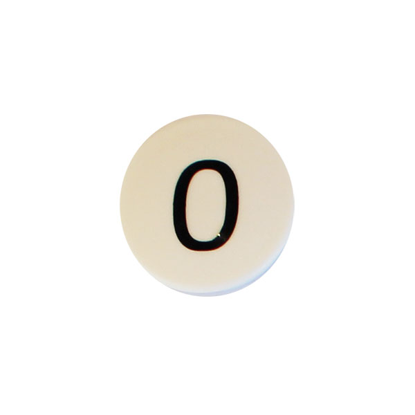 Strong symbol magnet, White Round (0)