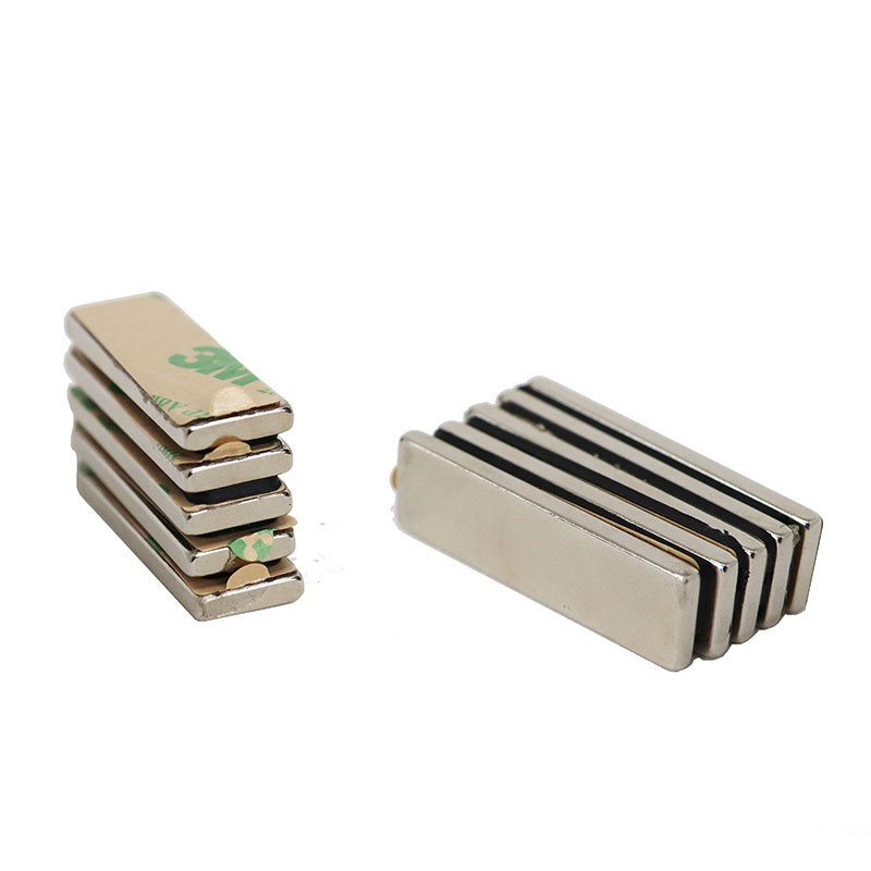Power magnets, Block 30x10x3 mm. w/glue, 10-pack