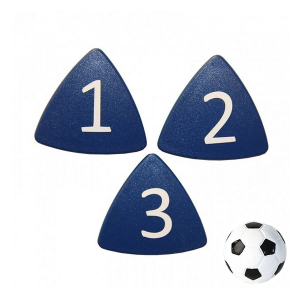 Strong tactical magnets (no. 1-11) + football magnet, Blue