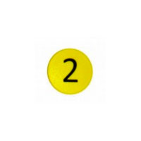 Strong symbol magnet, Yellow Round (2)