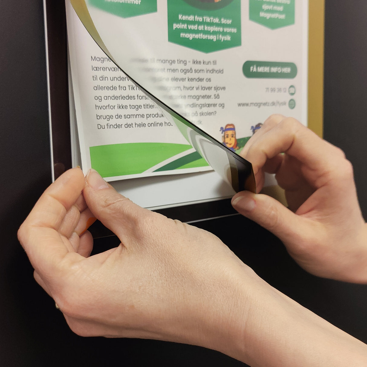 Window display A4 w/magnetic frame, Gold