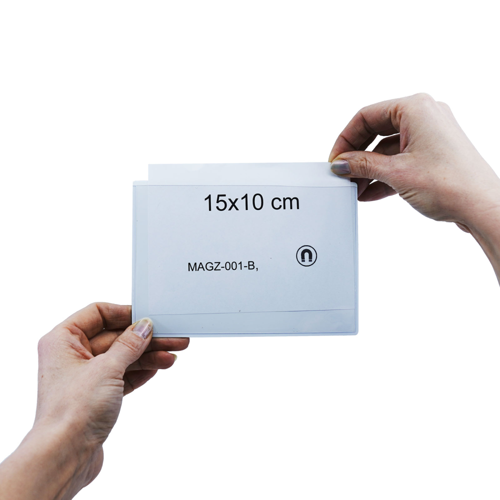 Magnetic pocket 15x10 cm., White (B)
