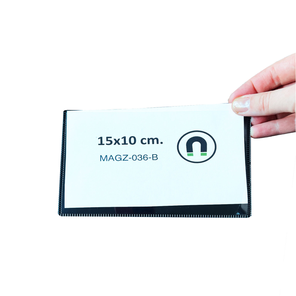 Magnetic pocket 15x10 cm., Black (B)