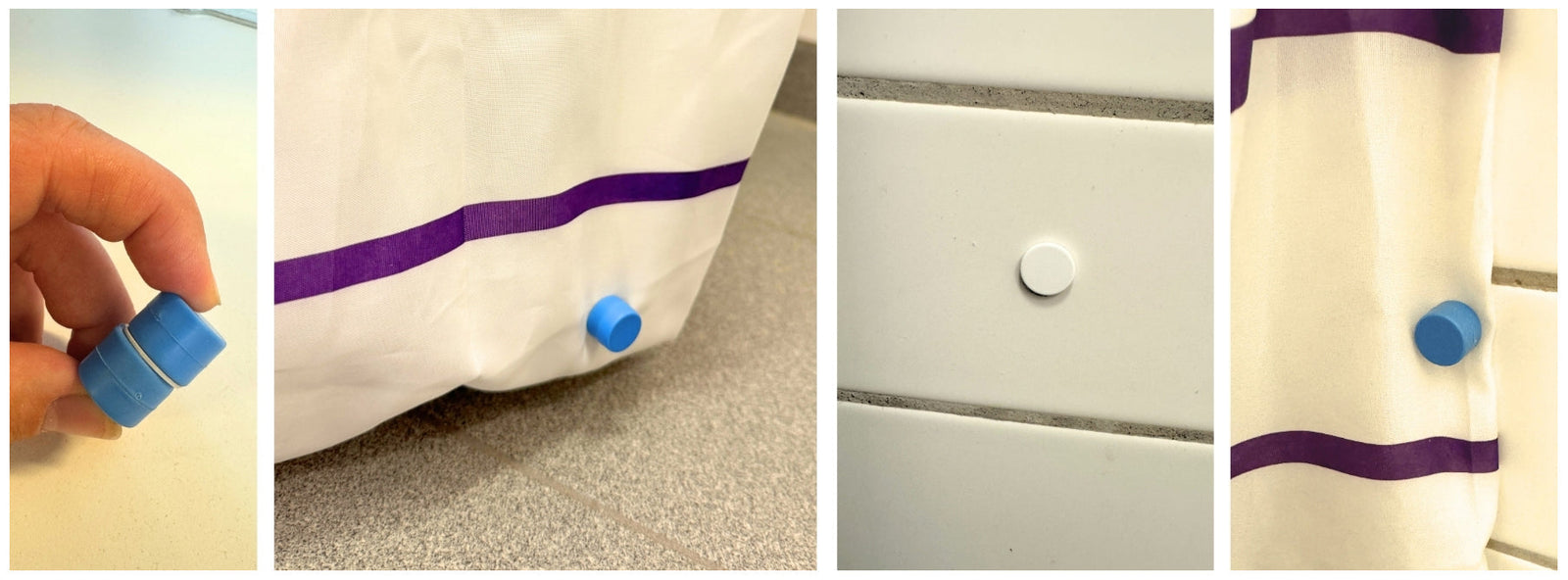 Magnetløsning til badeforhæng