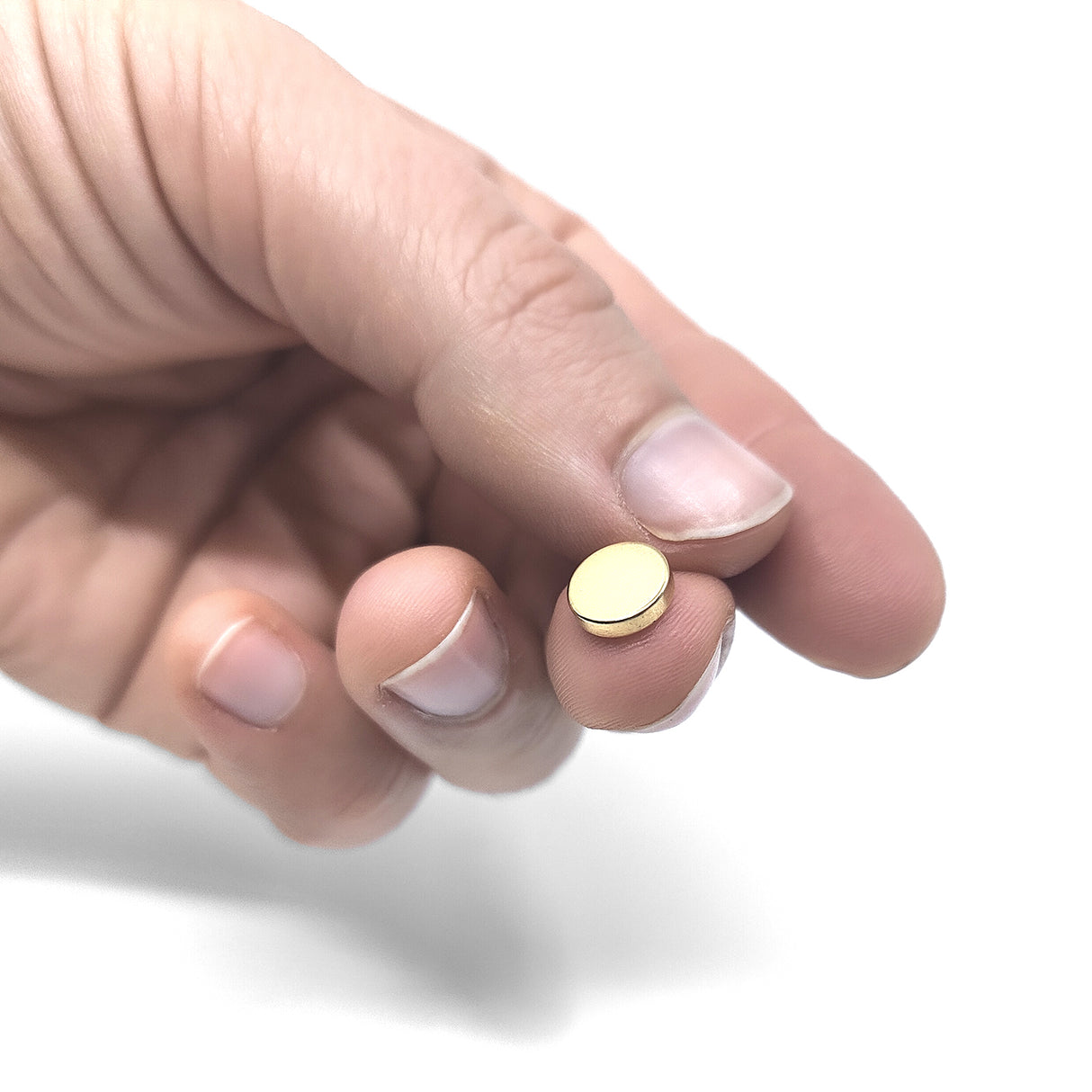 Power magnet, Disc 8x2 mm., Gold