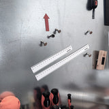 Magnetic ruler white 20 cm. - black numbers