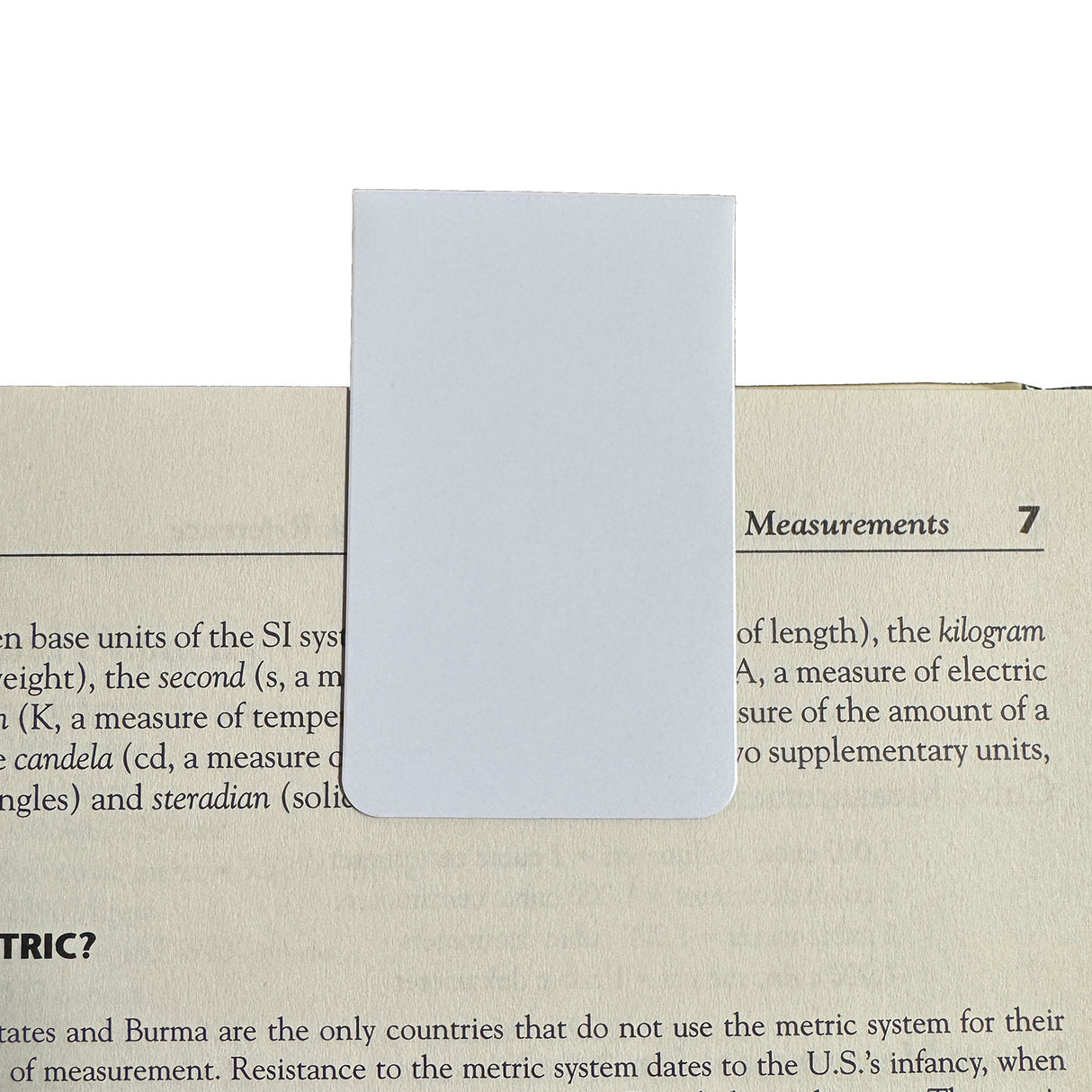 Magnetic bookmarks 6x4 cm., white (2-pack)