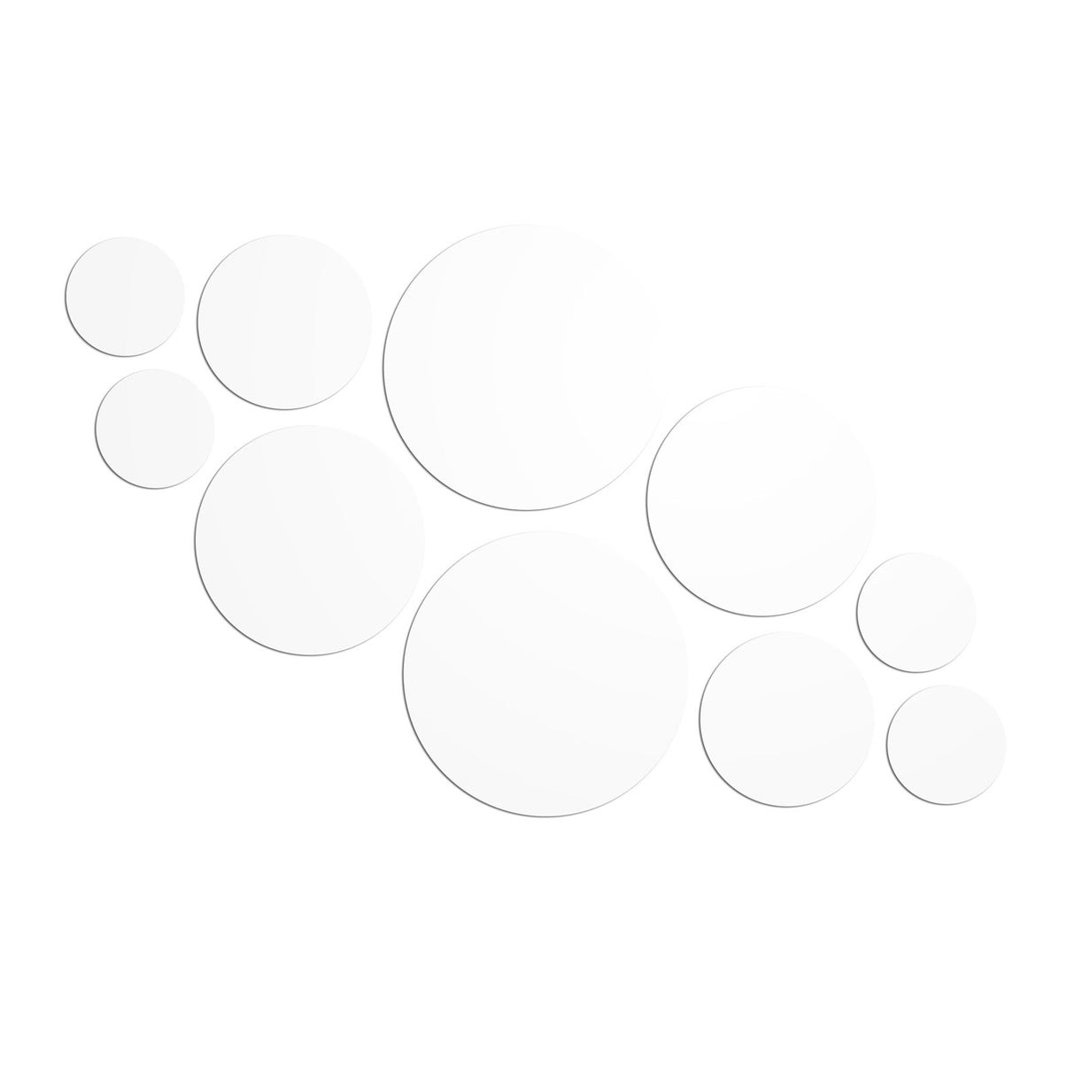 Round metal boards "FLEX MINI" mix, White (10-pack)