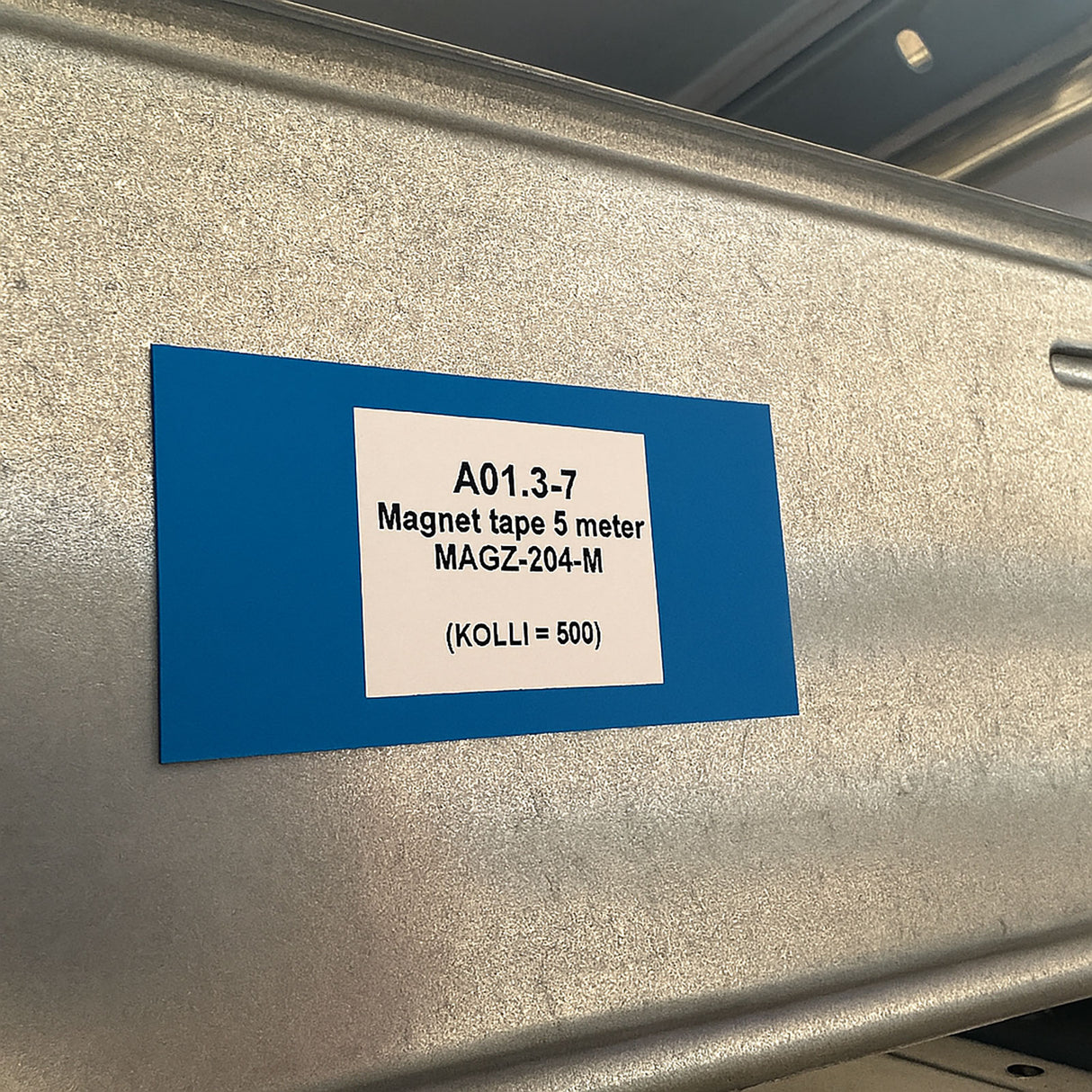 Shelf front magnet, Blue - 8x4 cm.