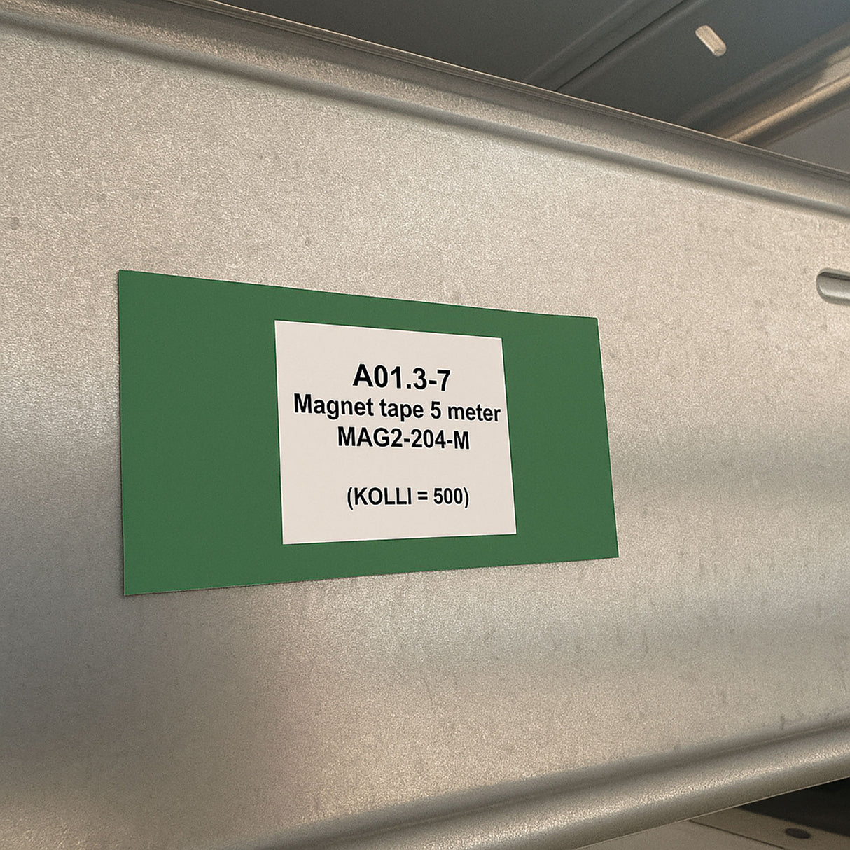 Shelf front magnet, Green - 8x4 cm.