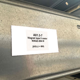 Shelf front magnet, White - 8x4 cm.