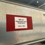 Shelf front magnet, Red - 8x4 cm.