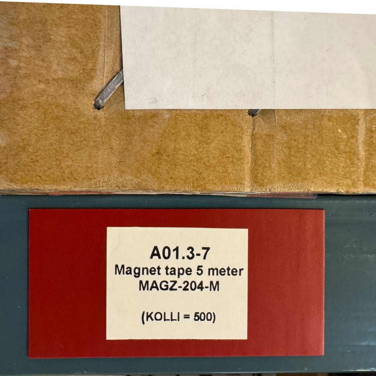 Shelf front magnet, Red - 8x4 cm.