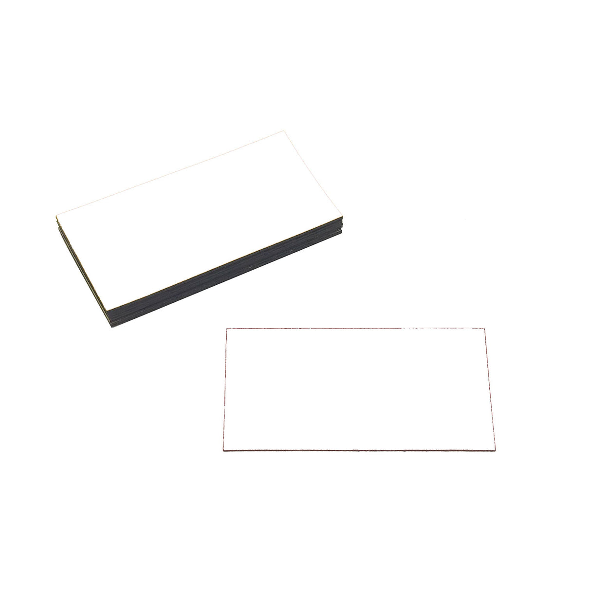 Shelf front magnet, White - 8x4 cm.