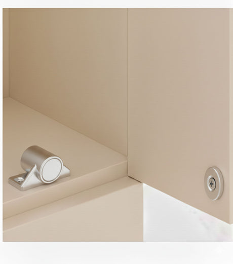 Magnetic lock for cupboards & drawers, silver Ø18 mm.