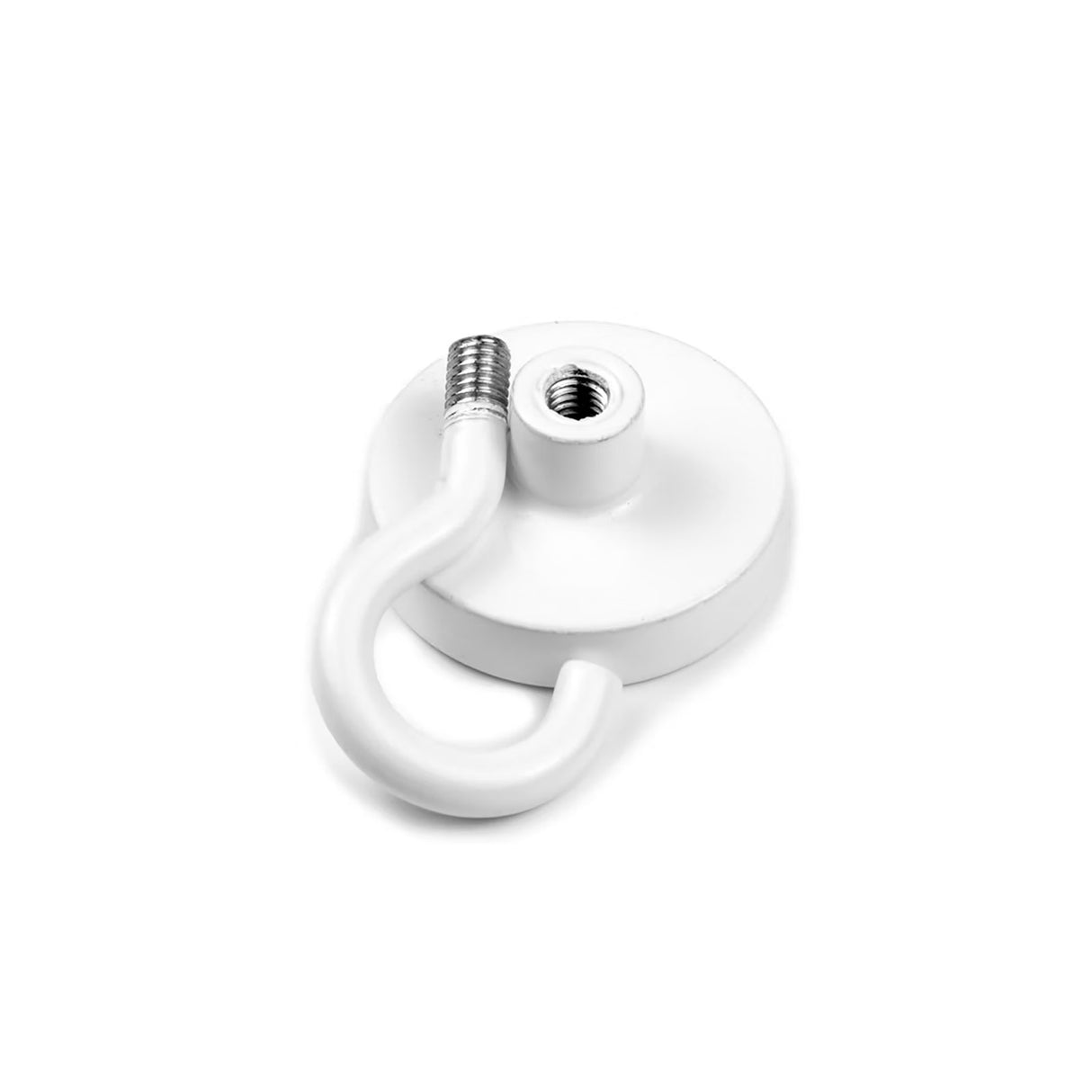 Pot magnet with hook, White Ø32 mm.