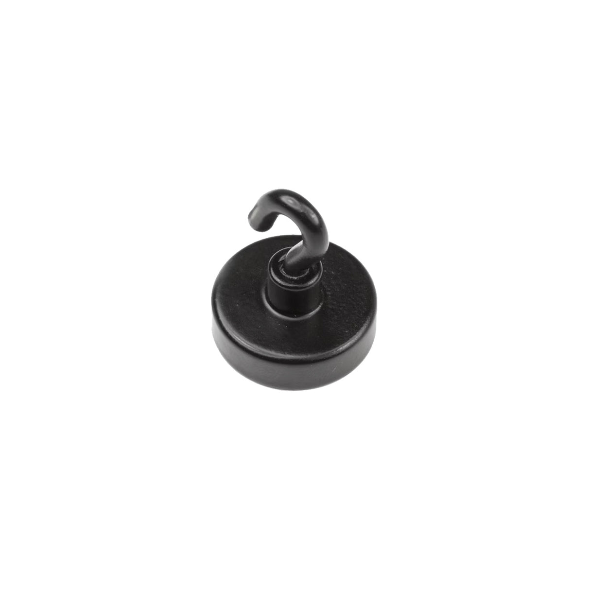 Pot magnet with hook, Black Ø25 mm.