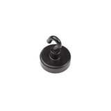 Pot magnet with hook, Black Ø25 mm.