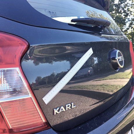 Magnetic ruler white 30 cm. - black numbers