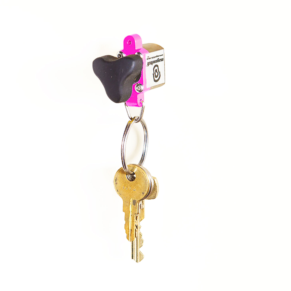 Pink Magnet Key Ring | The magnet with on/off button | Magnetpartner