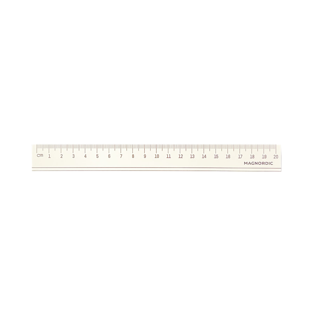 Magnetic white ruler 20 cm. flexible - 6,95/pcs.