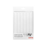 Oblong metal boards "FLEX STRIP" 19 cm., White (6-pack)