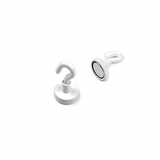 Pot magnet with hook, White Ø16 mm.