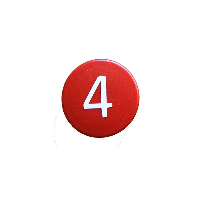Number 4 Rounded Magnets with numbers | Number magnet with no. 4 | LEAN and dates