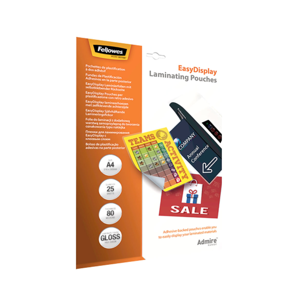 Lamination pockets A4, self-adhesive. (25 pcs.)