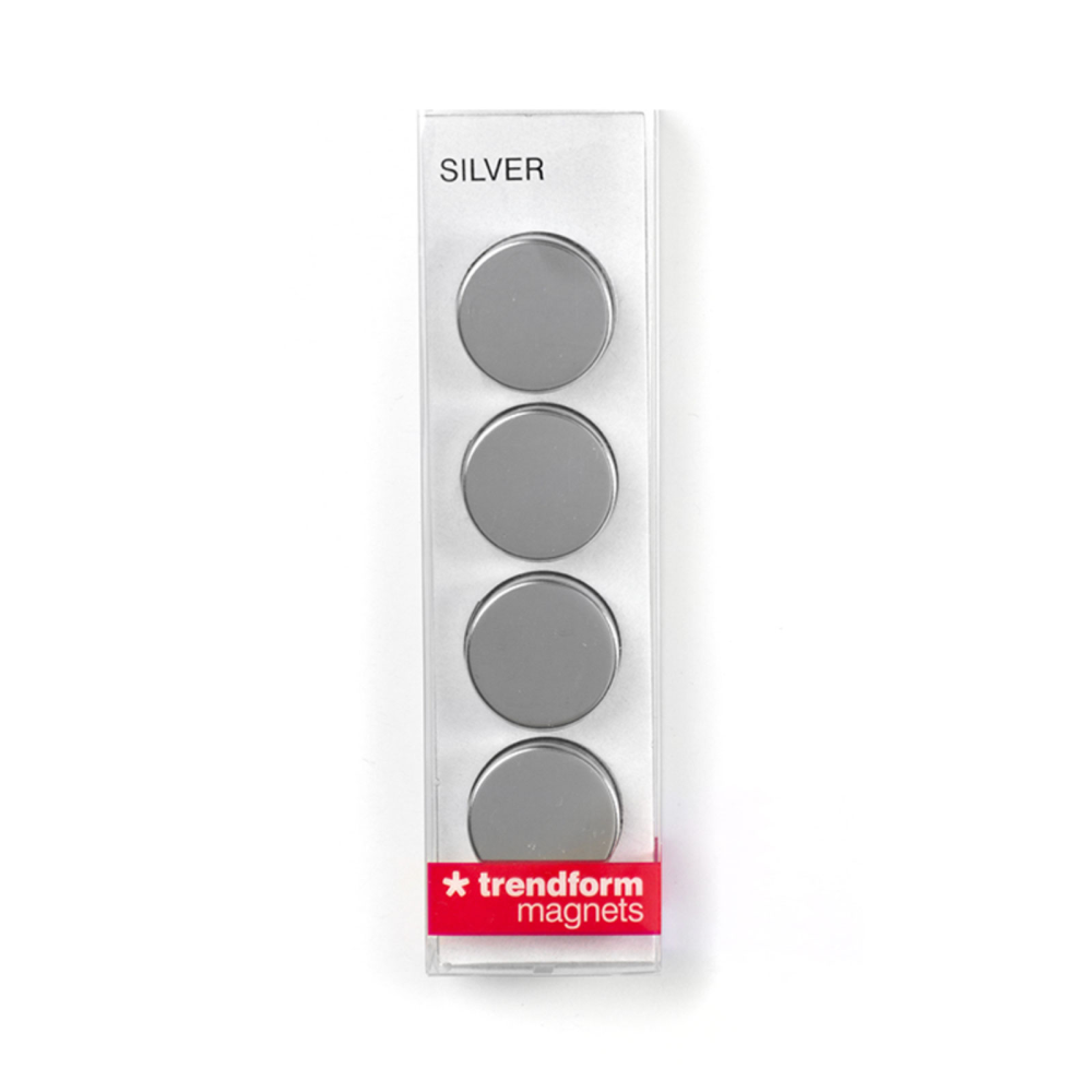 Silver Clips Magnets SILVER metal magnets, 4-pack | Strong magnets