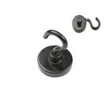 Pot magnet with hook, Black Ø32 mm.