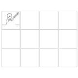 Magnetic pictograms (4.8 cm) - Draw your own 12-pack