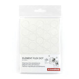 Round metal boards "FLEX DOT" mini, White (28-pack)